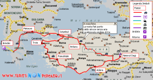 Cartina Viaggio Turchia