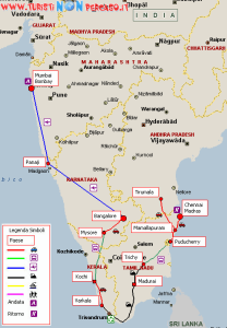 Cartina del viaggio india Cartina del viaggio india