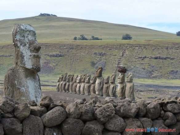 Moai sull'Isola di Pasqua in Cile
