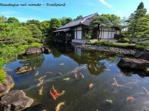Castello di Himeji visto dal basso con mura bianche
